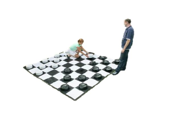 Photo of giant checkers or draughts game set