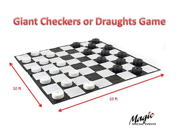 Photo of Giant Checkers or Draughts Game Board Dimensions