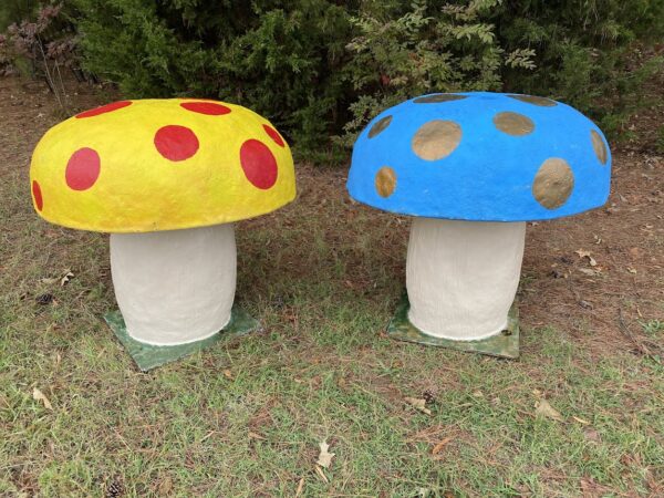 Giant Mushrooms Prop Blue Yellow Magic Special Events