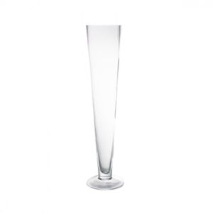 Clear Glass Pilsner Style Vase