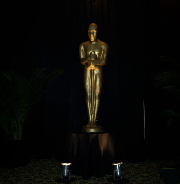 Lifesize Gold Man Awards Statue Prop for Hollywood Theme Party