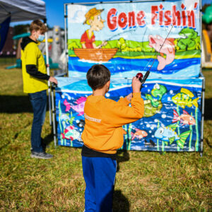 A carnival fishing game for children
