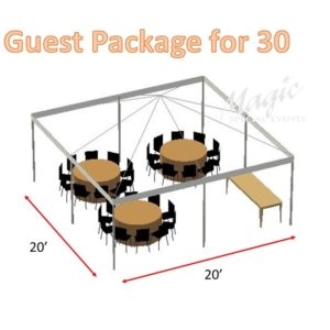 Rendering of a 20'x20 frame tent