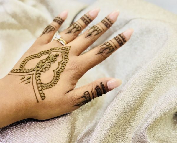 Women's hand featuring Henna Artwork