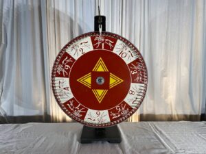 Wheel of Fortune Spinning Wheel Game with Horse Race Racing Motif