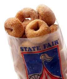 Hot Mini Doughnuts or Small Donuts in serving bags for party or events