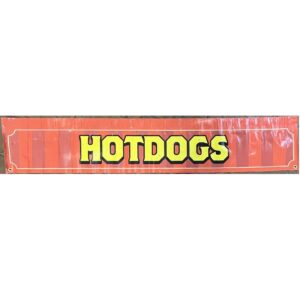 Hotdogs Red Banner Sign