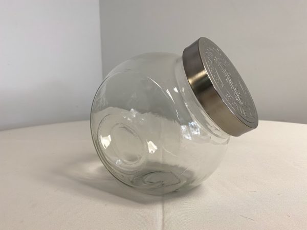 GLASS CANDY JAR WITH LID