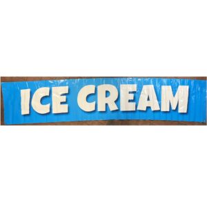 Ice Cream Blue Banner Sign