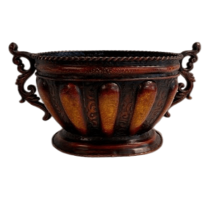 Italianate Oval Rustic Vintage Pedestal Vase
