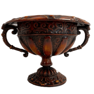 Italianate Round Rustic Vintage Pedestal Vase