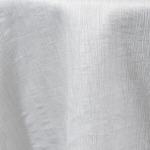 White Crinkle Fabric Swatch for Linen Tablecloths