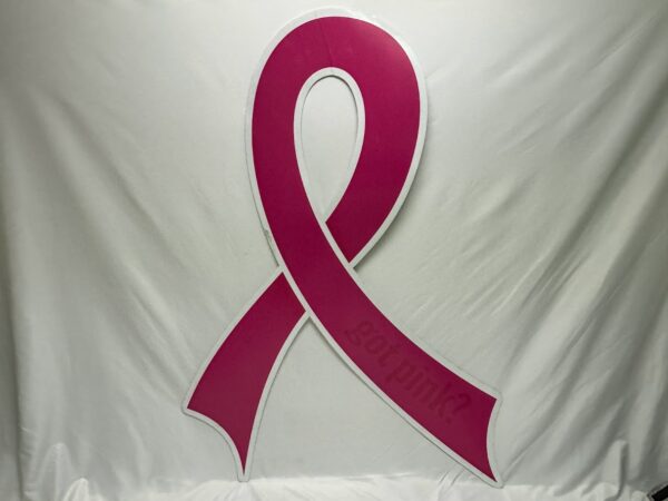 Large Pink Breast Cancer Ribbon Cutout Sign Magic Special Events