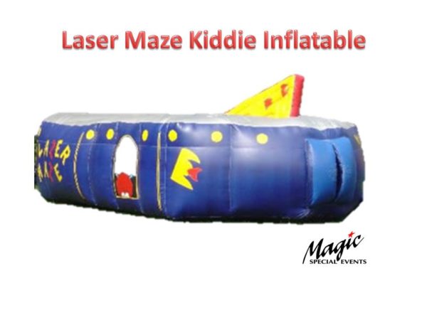 Photo of an inflatable laser maze game for children