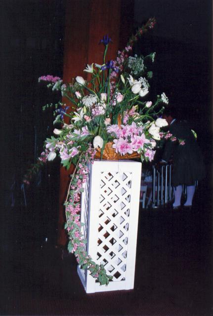 White Lattice Square Pedestal Column for Party Rentals and Wedding Events