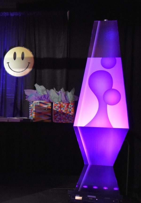 Lava Lamp CutOut Purple 6 feet for Decades 60s 70s Party Rentals and Corporate Special Events