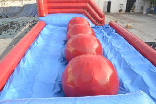 Big Inflatable Game with Big Balls to Bounce Across
