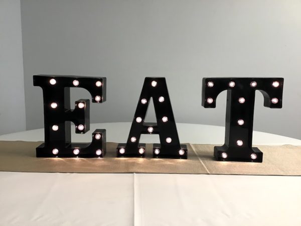 EAT Sign Letters for Catering Party Rentals and Corporate Special Events Hires