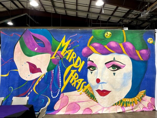Mardi Gras New Orleans Mask Backdrop