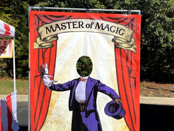 Carnival or Circus Magician Photography cut-o, cutout or stand-ins or photo ops for party rentals or corporate events