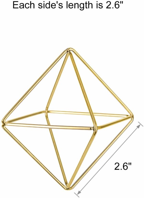 Metal 3D Geometric Gold Floral Plant Holder