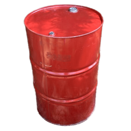Metal Oil Drum 55 Gallons Red