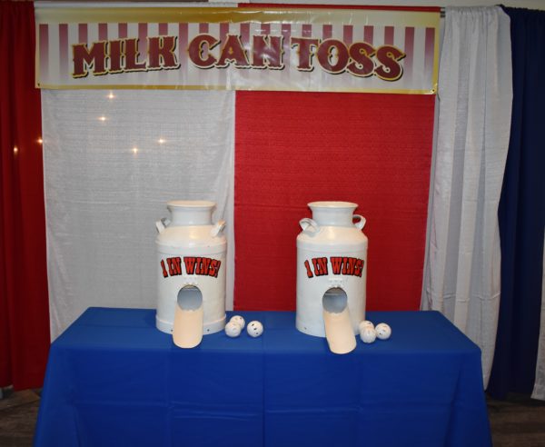 Old Fashioned Dairy Milk Can Carnival Midway Toss Game