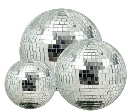 Photo of assorted size mirror balls