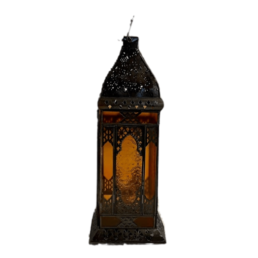 Moroccan Lantern Glass Yellow