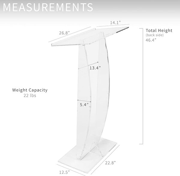 Podium New Transparent Clear Acrylic Design Magic Special Events Richmond Virginia