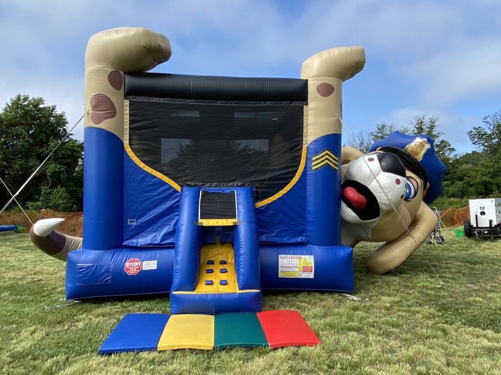 POLICE DOG BELLY BOUNCER INFLATABLE BOUNCER