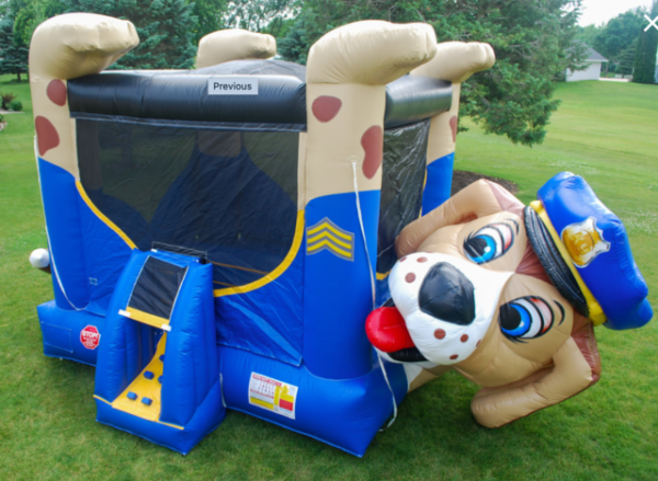 Police Dog Belly Inflatable Bouncer Magic Special Events