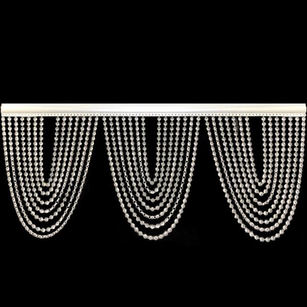 Real Crystal Beaded Valance Triple Swag Magic Special Events Richmond Virginia
