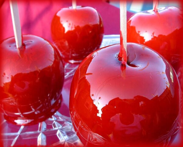 Candy Apples with a wooden stick