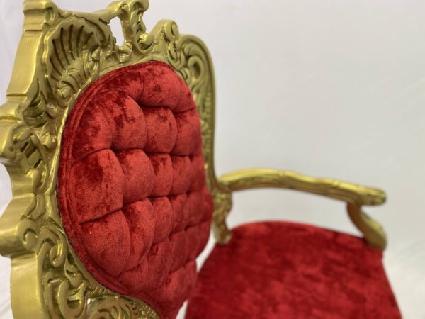 Red Santa Chair King And Queen Throne Chair Red Gold