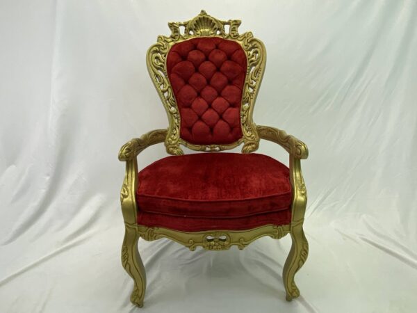 ed Santa Chair King And Queen Throne Chair Red Gold