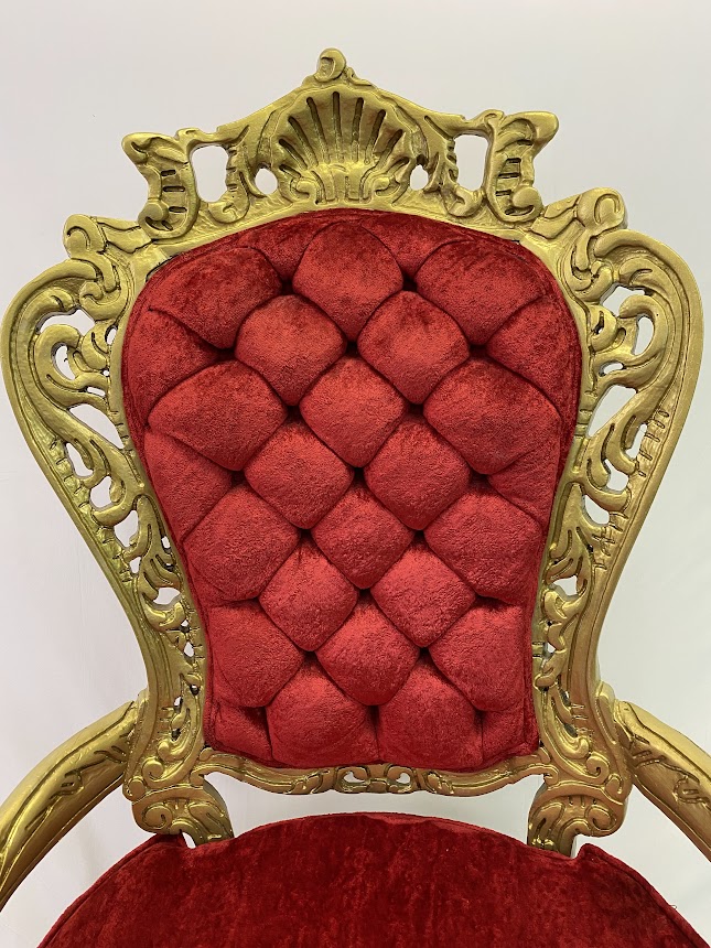 KING/QUEEN THRONE CHAIR RED AND GOLD | Magic Special Events | Event Rentals  near me... Richmond, VA, Henrico, Petersburg, Virginia Beach, Northern  Virginia