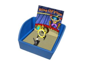 Circus Theme Carnival game object is to shoot small ball through hoop of fake fire