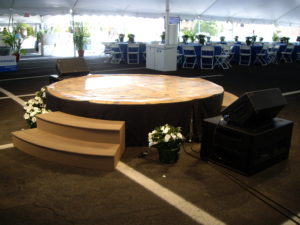 Round Stage with steps for Corporate Events
