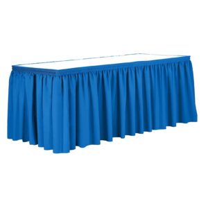 Royal Blue Linen Table Skirt for Party Rentals