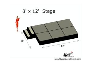 Stage Platform Rental 8 x 12 feet low