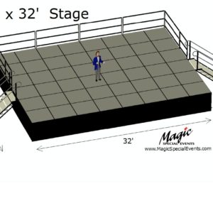 Stage Riser Rental 24x32