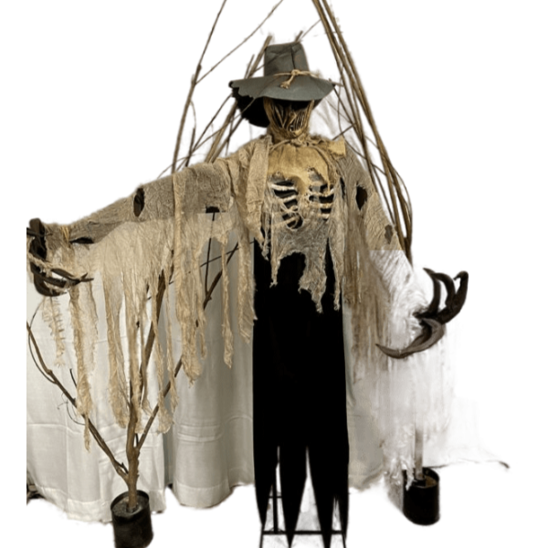 Scarecrow Skeleton Ribbed Halloween Decor Magic Special Events