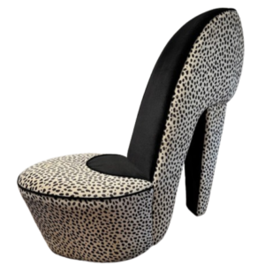 Shoe Chair Prop Cheetah Print High Heel