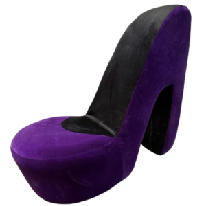 Shoe Chair Prop Purple High Heel