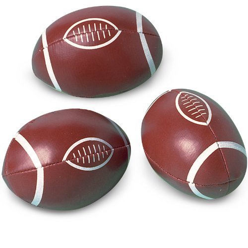 three footballs for carnival toss game