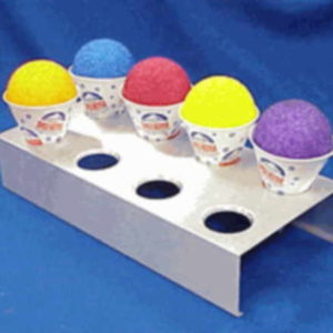 Photo of a serving tray of different flavor snow cones