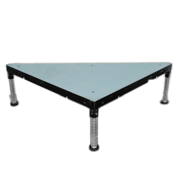 Special Triangle 3 sided Shaped Stage Section for stage and platform rentals