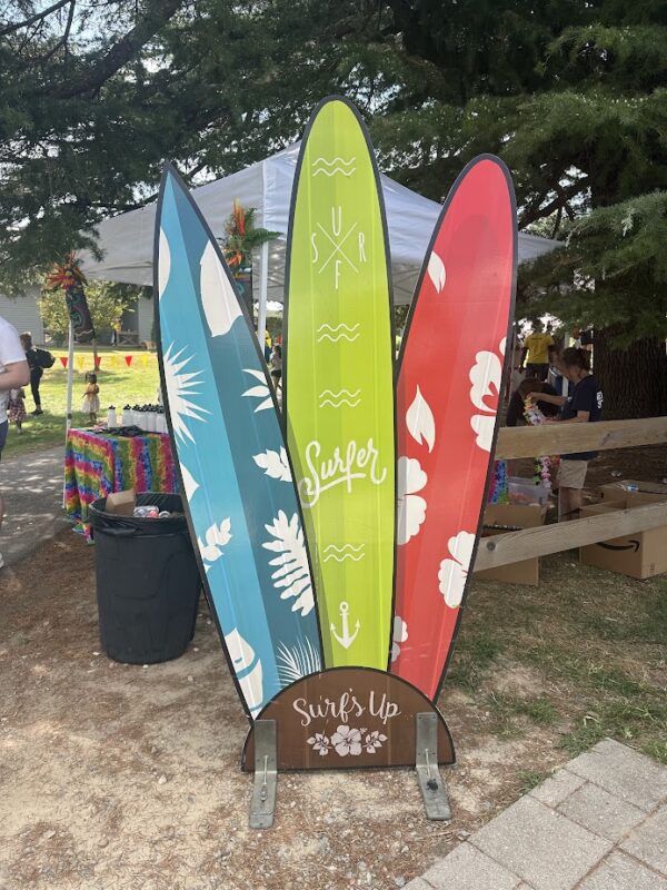 Surfs Up Surfboard Sign