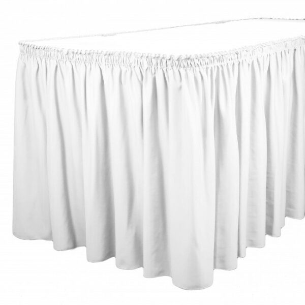 White Linen Table Skirt